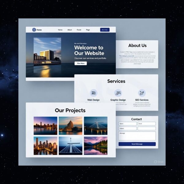 5 pages html website design template